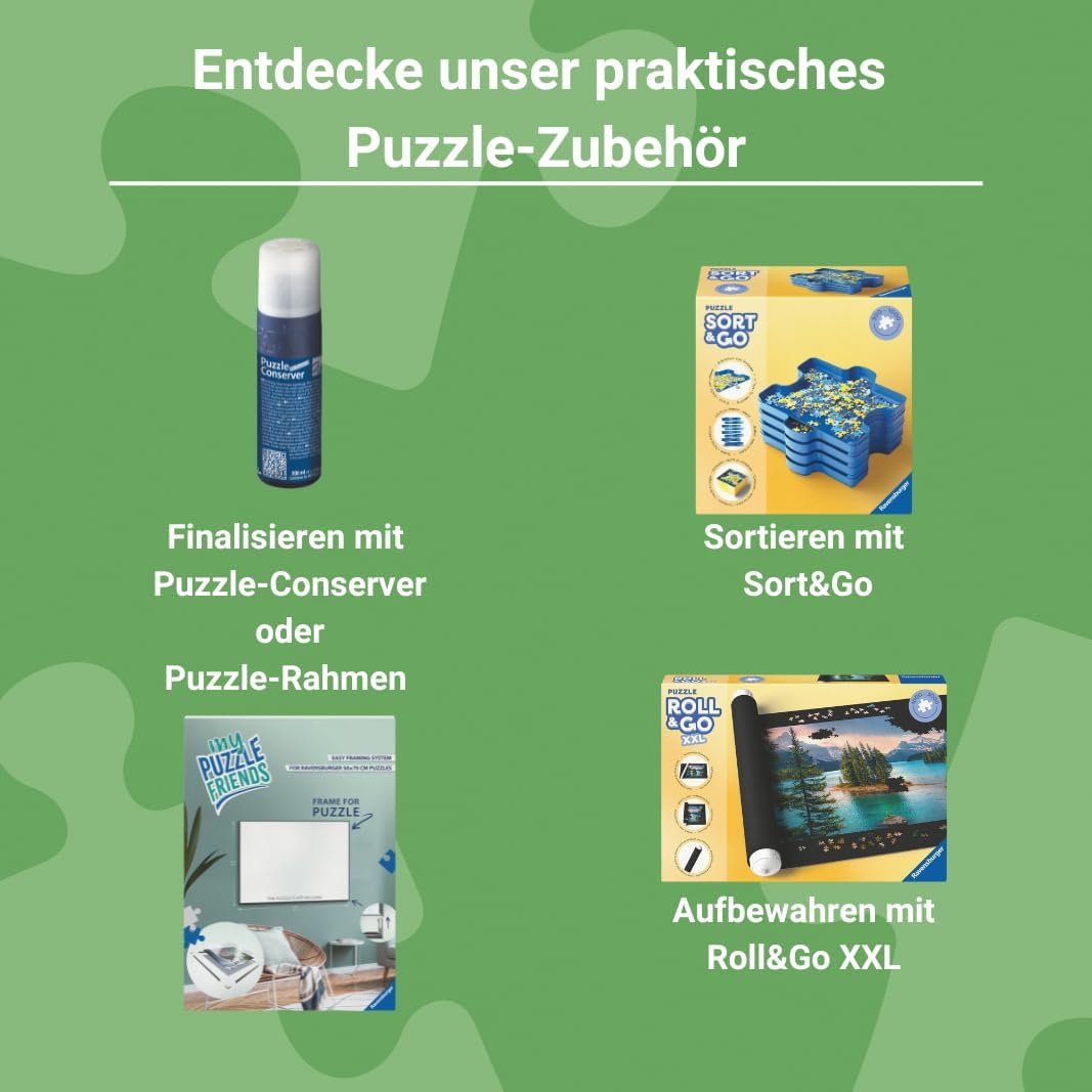 Ravensburger Store & Go für Puzzles mit bis zu 1000 Teilen, Kombination aus Puzzle-Sortierschale und Puzzleunterlage, Zubehör zur Aufbewahrung von Puzzles