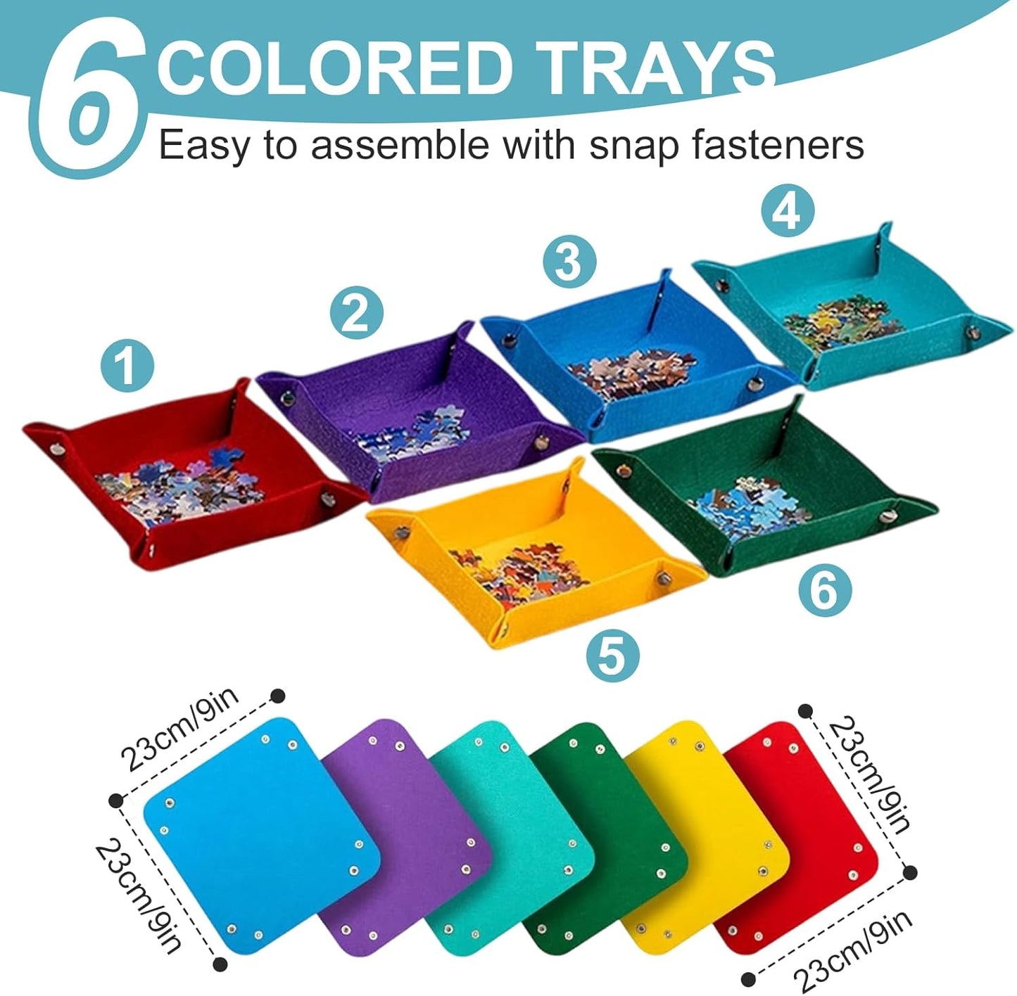 Faltbares Puzzlebrett,Puzzle-Brett 1000 Teile mit 2-in-1-Ständer und Abdeckung,kippbares Puzzle Board mit 6 Sortierer,Puzzletisch Aufbewahrung,Geschenk für Kinder Erwachsene 32 * 22 inches