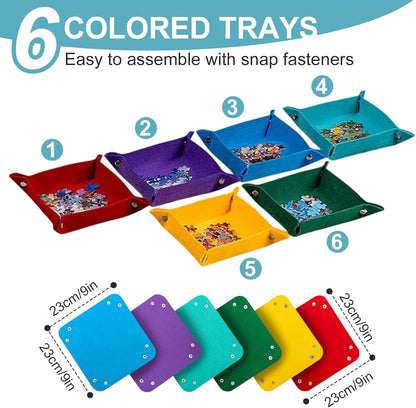 Faltbares Puzzlebrett,Puzzle-Brett 1000 Teile mit 2-in-1-Ständer und Abdeckung,kippbares Puzzle Board mit 6 Sortierer,Puzzletisch Aufbewahrung,Geschenk für Kinder Erwachsene 32 * 22 inches