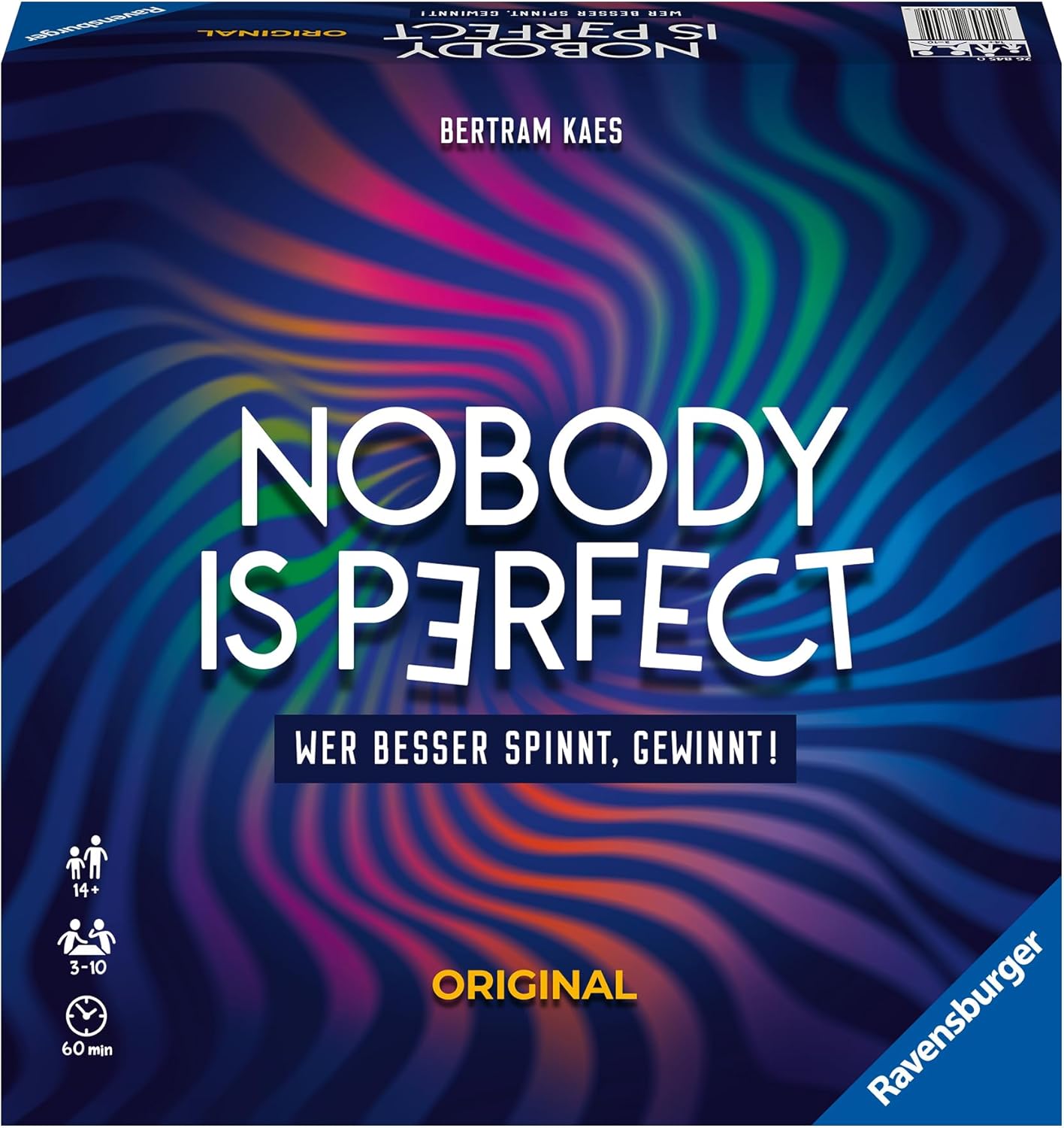 Ravensburger 26845 - Nobody is Perfect - Silvesterspiel, Kartenspiel für die ganze Familie, Spiele für Erwachsene, Gesellschaftsspiele, Brettspiele für 3-10 Spieler, ab 14 Jahren